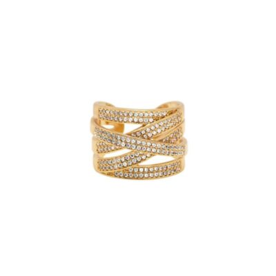 Ringar Dansk Copenhagen  | Dansk Copenhagen – Shimmer Cubic Ring, Guld