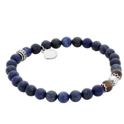 Herrsmycken By Billgren Teen Collection  | By Billgren – Beadsarmband Lapis Lazuli/Tigeroga