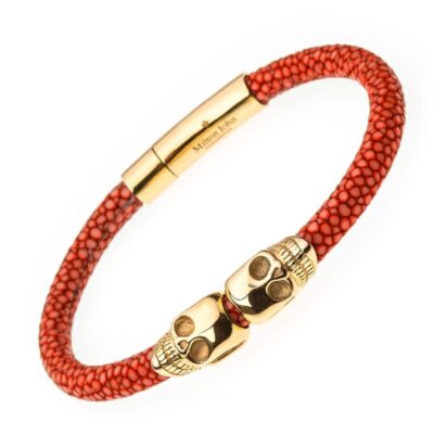 Herrsmycken Milton John Smycken  | Red Skull Madness, Armband