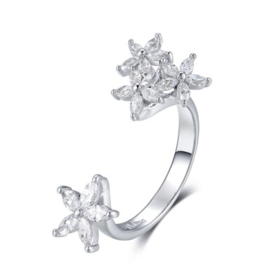 Ringar Pantolin Bagatelle  | Pantolin Bagatelle – Flower Ring, Silver