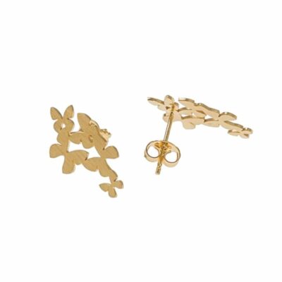 Orhangen CU Jewellery  | Cu Jewellery – Butterfly Flock Orhangen, Guld