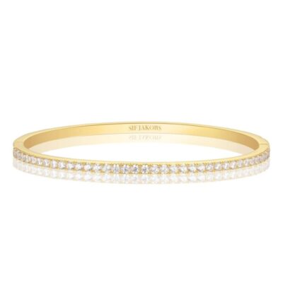 Armband SIF JAKOBS  | Ellisse Bangle | Guld | Vita Zirkoner