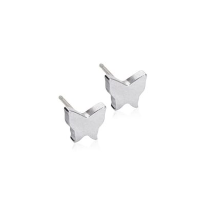 Barnsmycken Blomdahl Medical  | Blomdahl – St Butterfly 8 Mm Orhangen, Silver