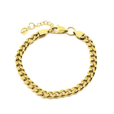 Armband SEVEN EAST  | Seven/East – Flat Chain Armband, Guld