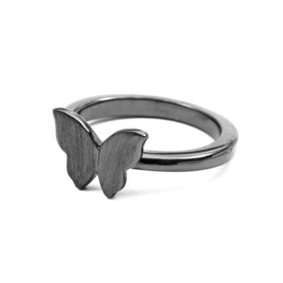 Ringar CU Jewellery  | Cu Jewellery – Butterfly Ring, Svart