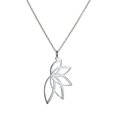 Festsmycken Anna & Deià  | Anna&Deia – Lotus Halsband Mellan 60Cm, Silver