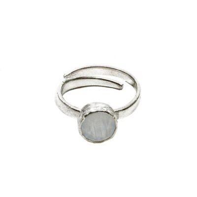 Ringar SEVEN EAST  | Seven/East – Tau Ring, Silver/Opal