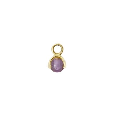 Halsband CU Jewellery  | Cu Jewellery – Letters Stone 2 Amethyst, Hange, Guld