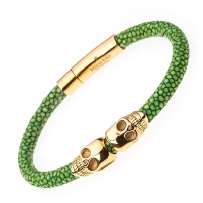 Herrsmycken Milton John Smycken  | Green Skull Nature, Armband