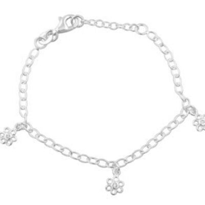 Armband Noa Kids  | Noa Kids – Armband Med Blomberlocker, Rodierat Silver