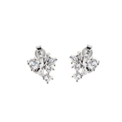 Festsmycken CU Jewellery  | Cu Jewellery – Two Cluster Orhangen, Silver