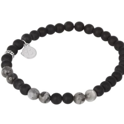 Herrsmycken By Billgren Teen Collection  | By Billgren – Beadsarmband Onyx, Svart/Gratt