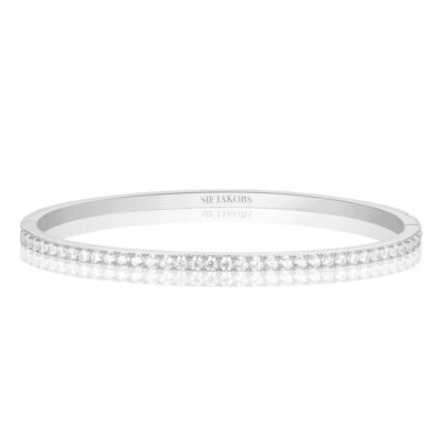 Armband SIF JAKOBS  | Ellisse Bangle | Silver | Vita Zirkoner