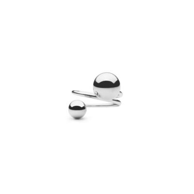 Ringar CU Jewellery  | Cu Jewellery – Globe Big Ring 17,5 Silver