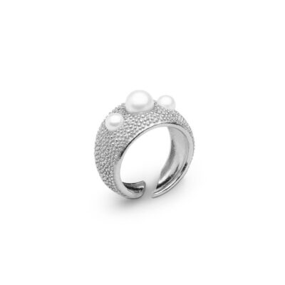 Ringar CU Jewellery  | Cu Jewellery – Pearl Bubble Ring, Silver